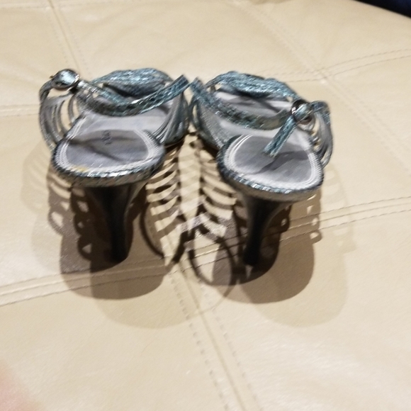 A. Marinelli metallic bluegreen slingback sandal - Picture 4 of 5